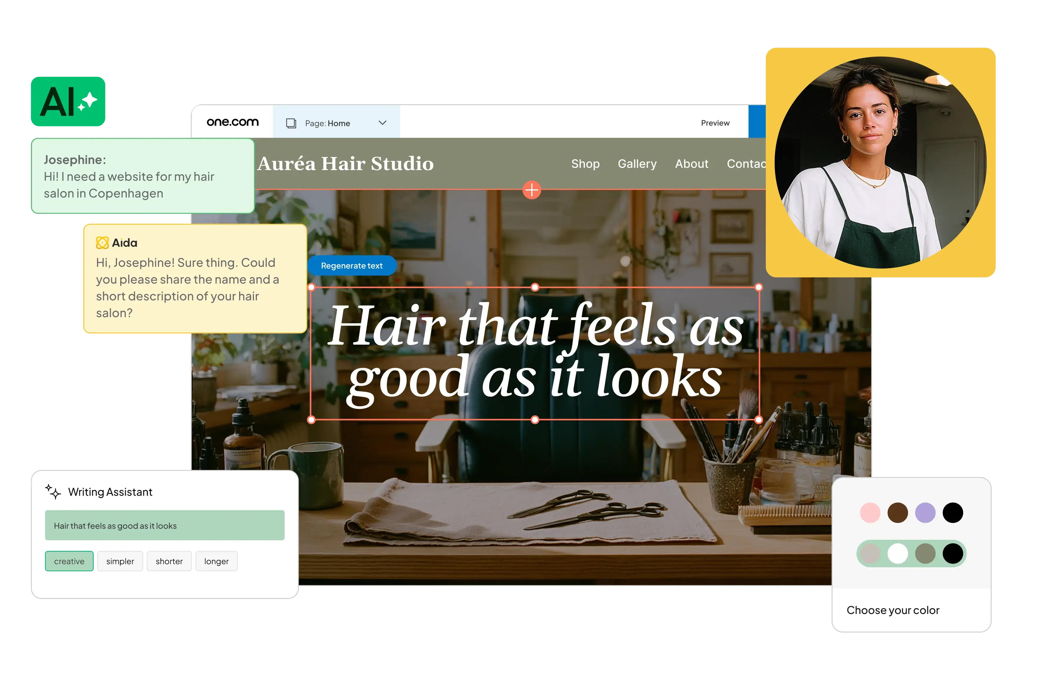 Let Aida AI help you create