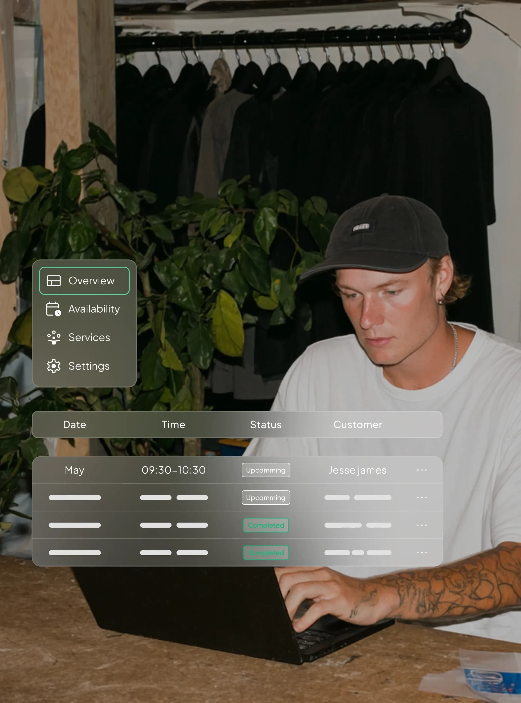 Booking overview
