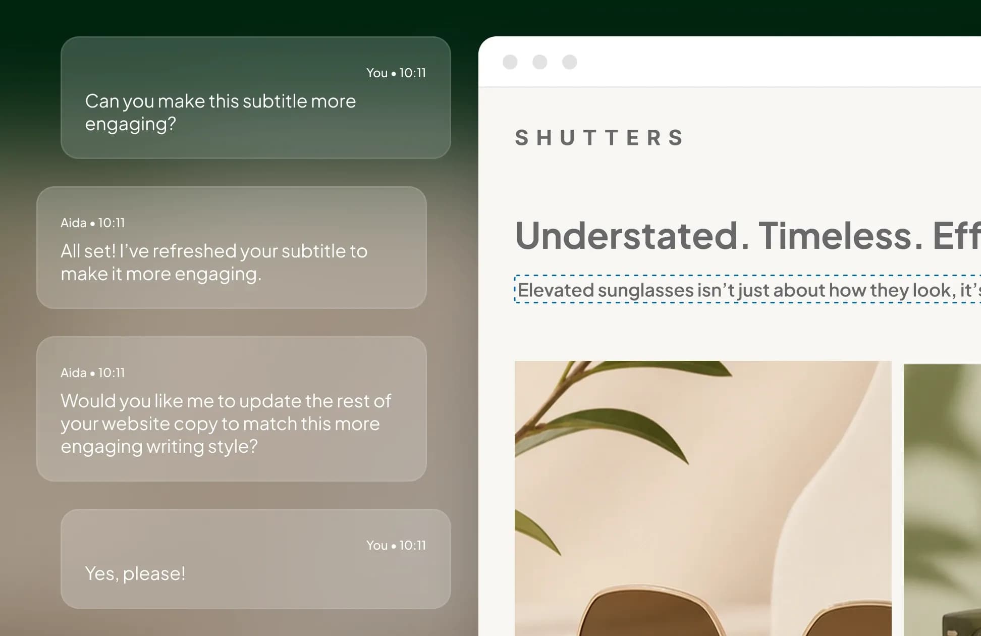 Edit your website by chatting 