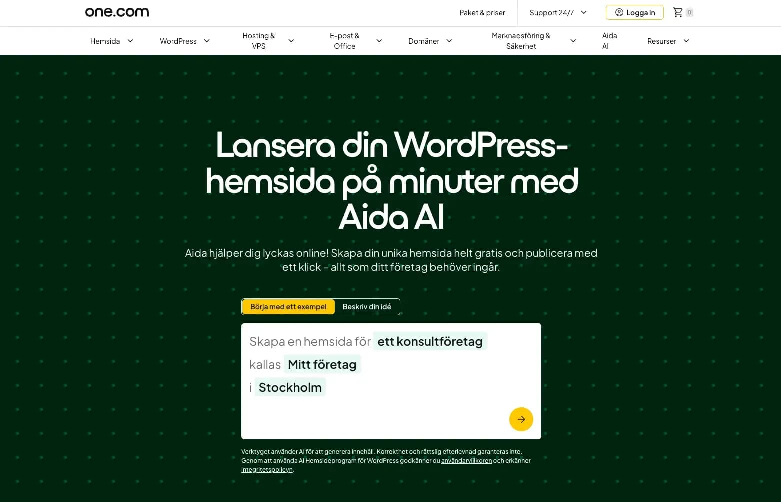 AidaWP prompt skarm