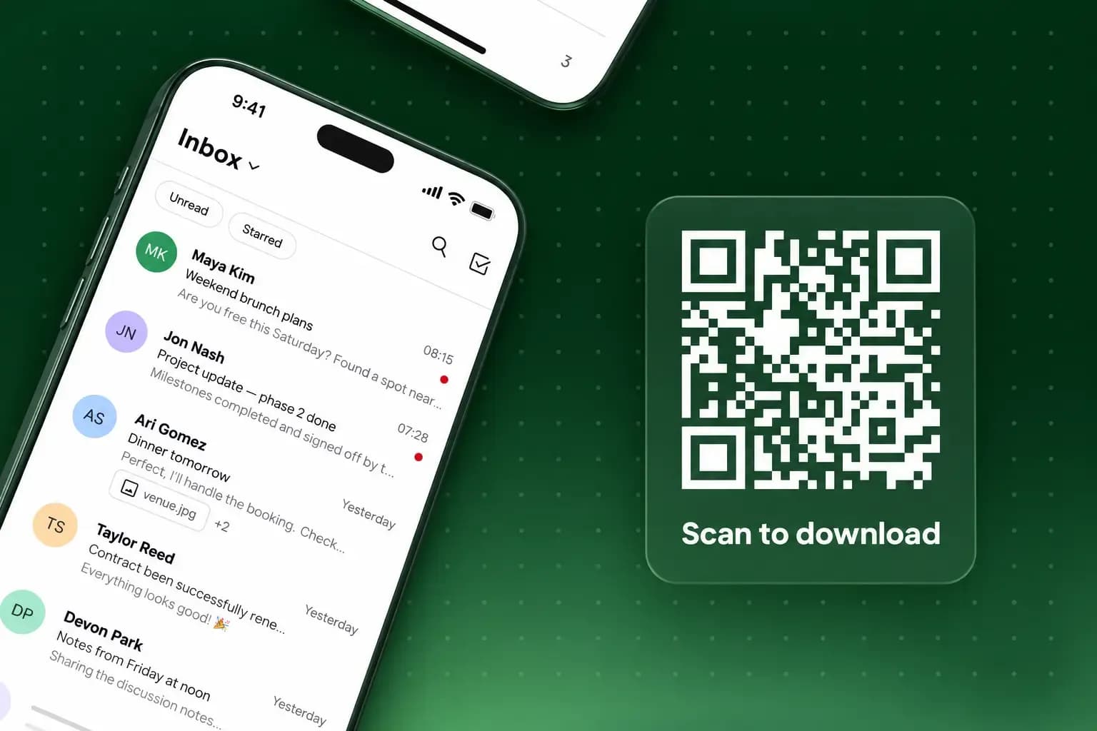qr code to download one.com Mail app