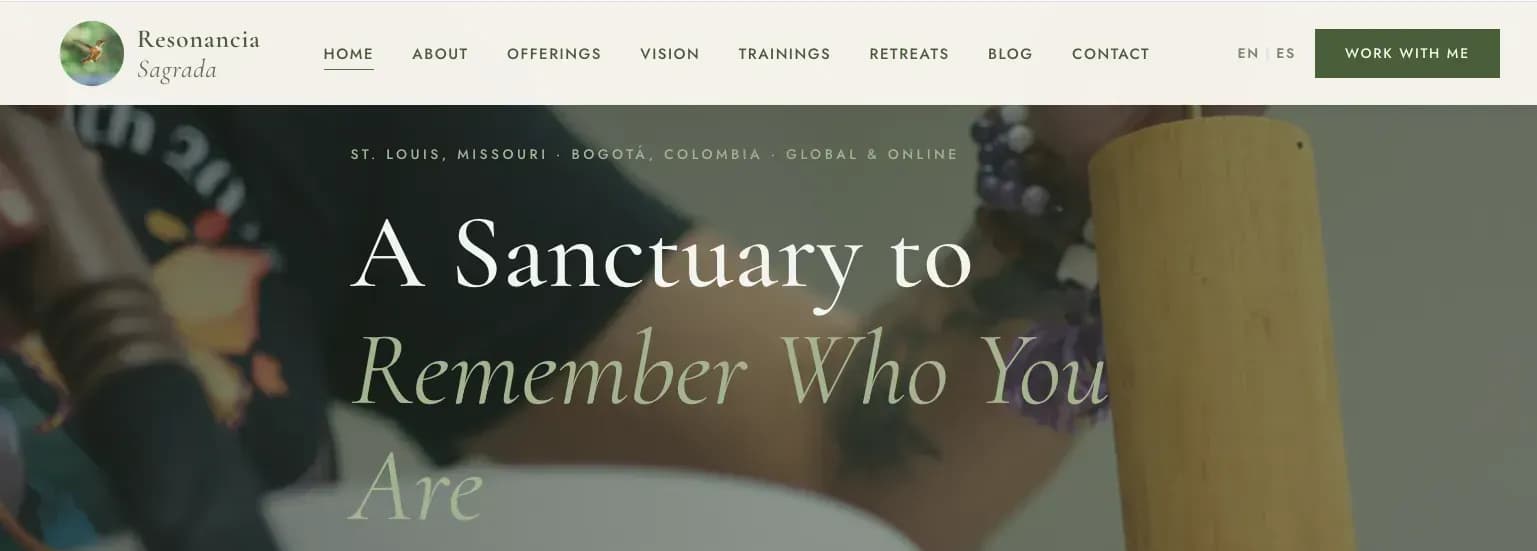 Resonancia Sagrada front page