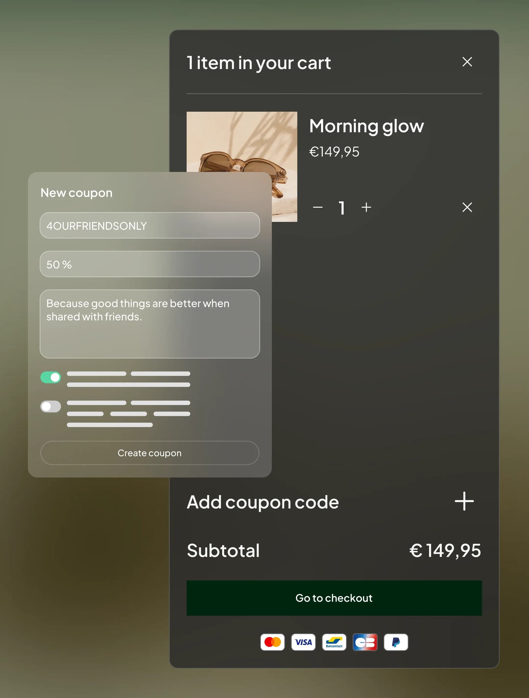 Create a smooth checkout 