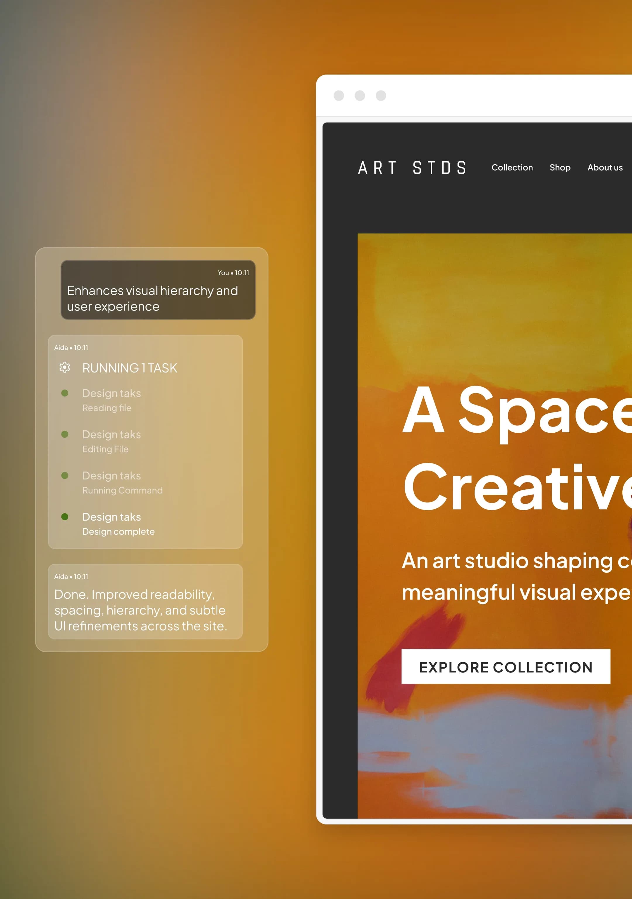 Aida AI helps you improve your site