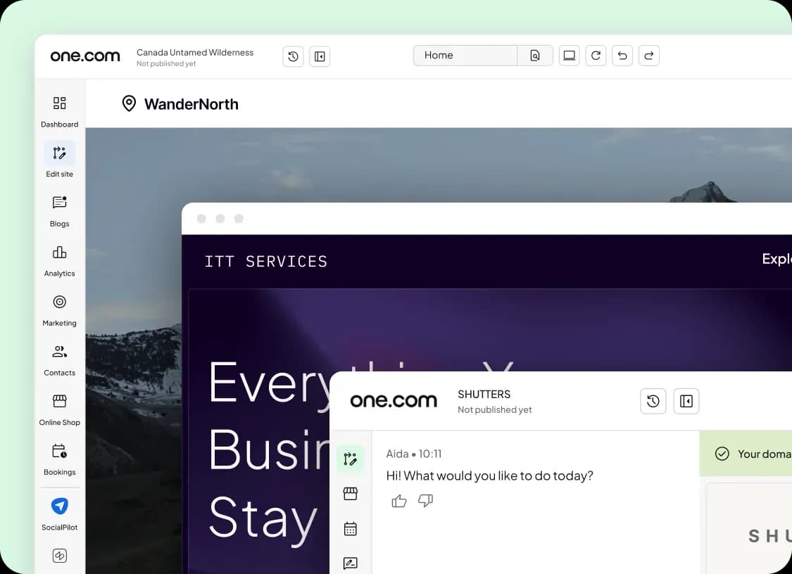 Website block feature banner