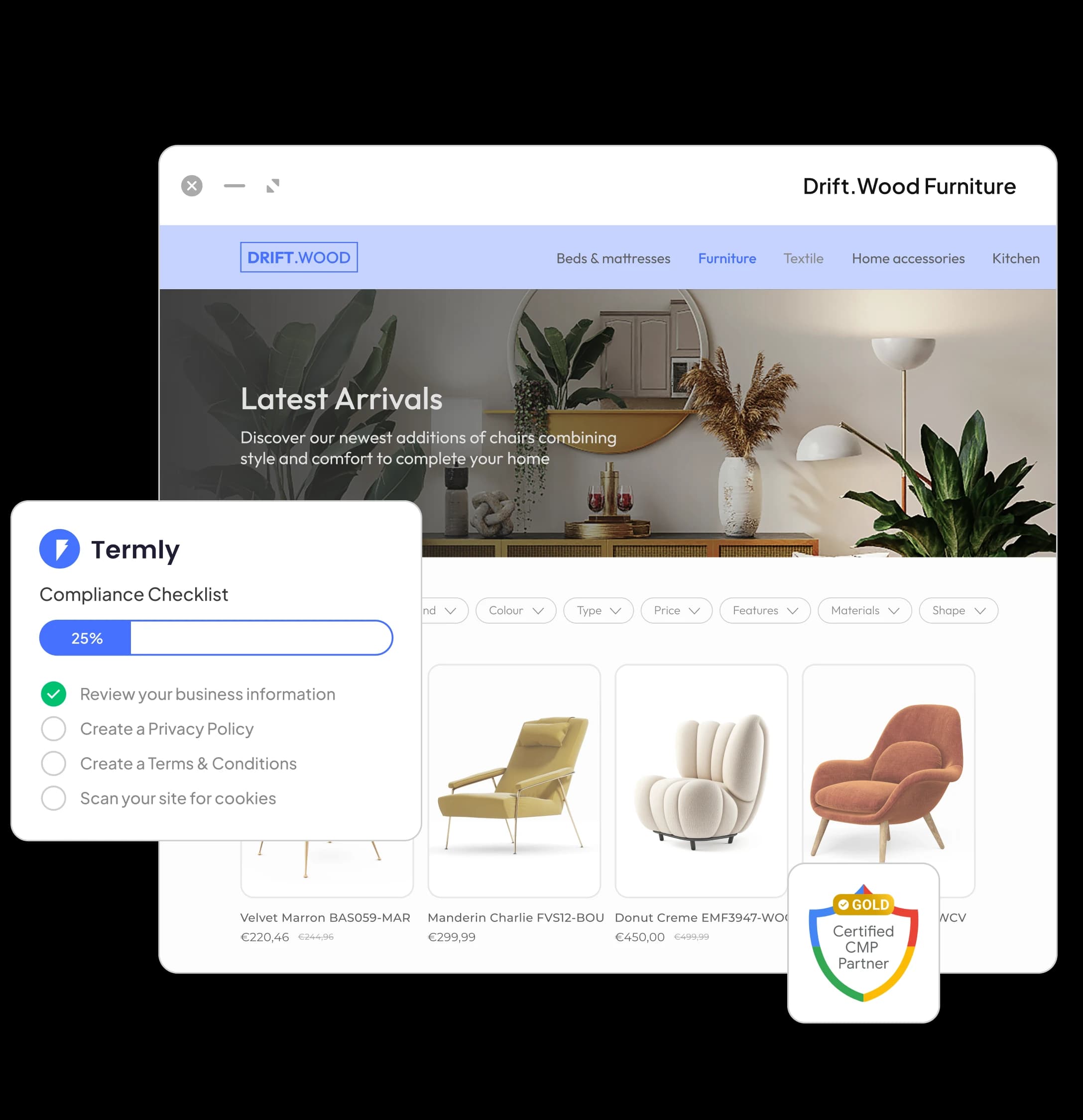 Termly hero section visual